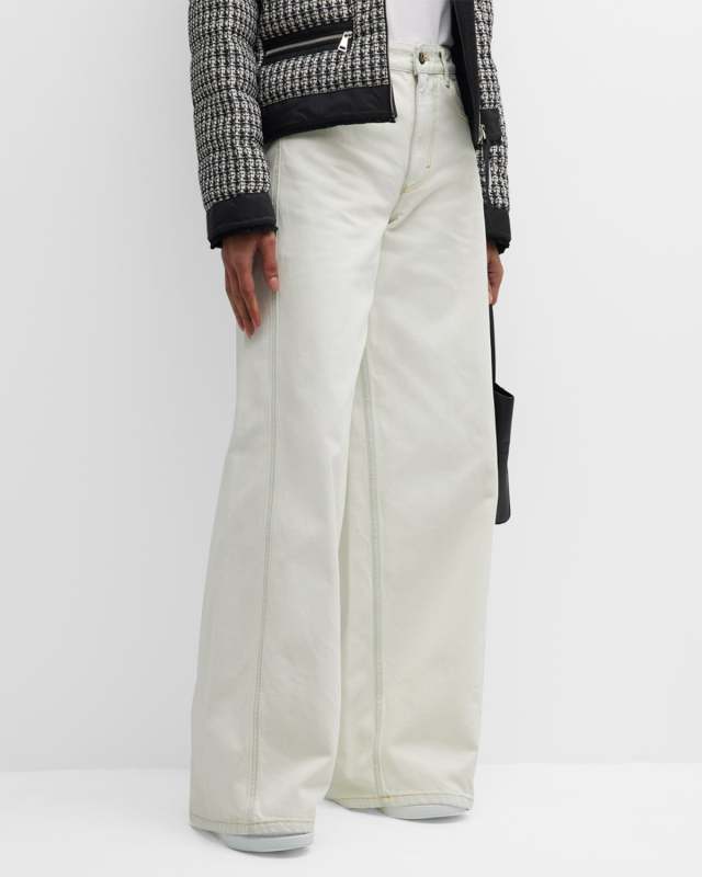 x Alicia Keys Wide-Leg Trousers with Contrast Seams