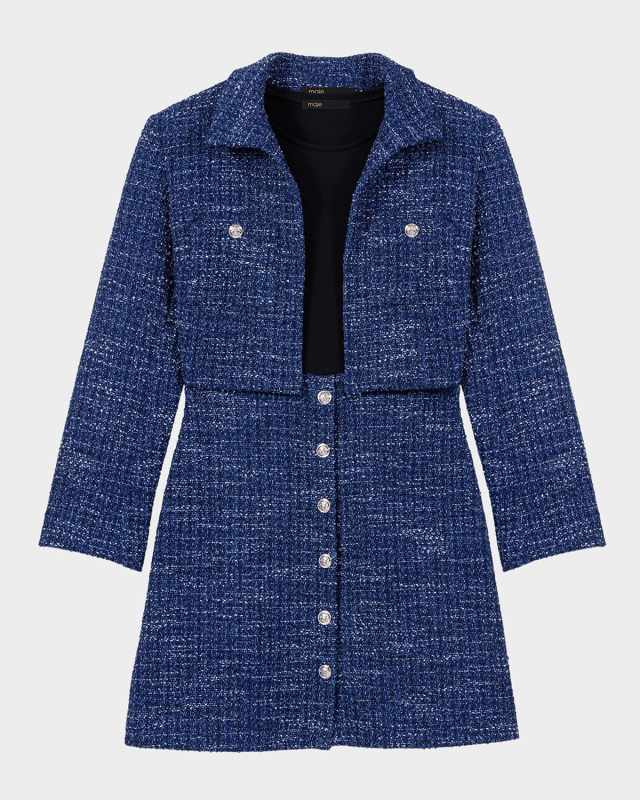 Ritanela Two-in-One Tweed Dress