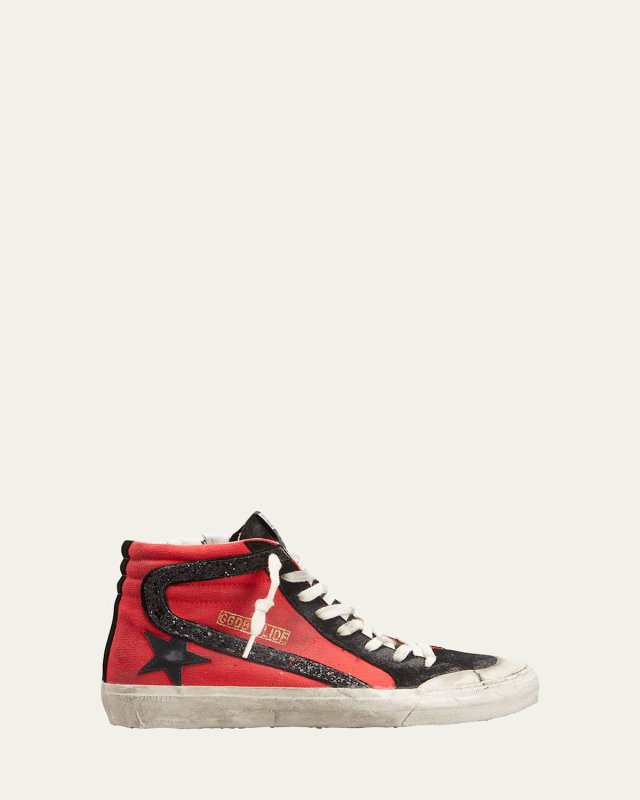 Slide Canvas High-Top Sneakers