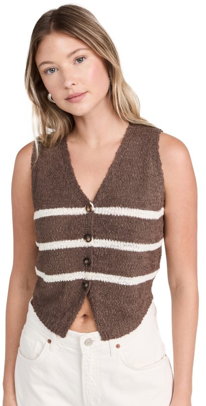 Line & Dot Prim Top Cocoa