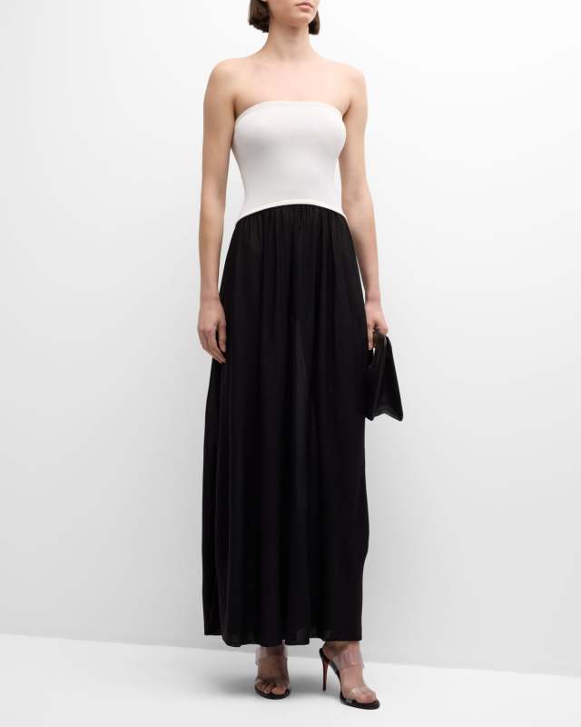 The Sasha Strapless Two-Tone Dress