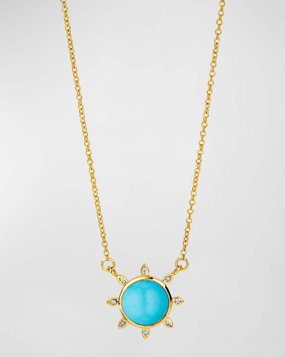 18K Mogul Sun Pendant Necklace