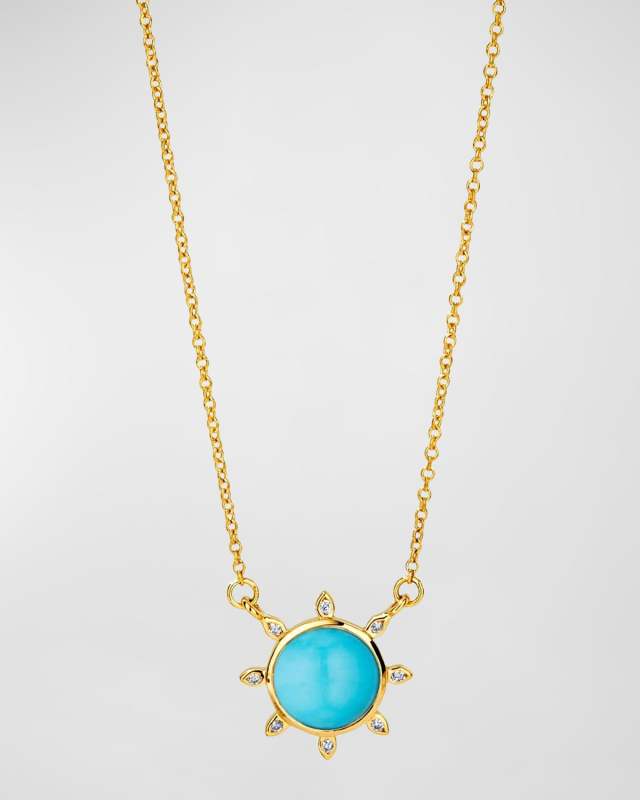 18K Mogul Sun Pendant Necklace