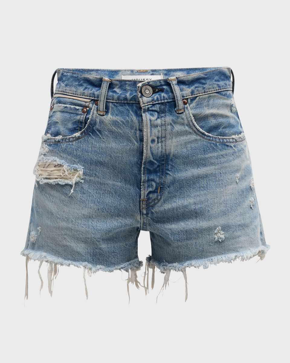 Ridgemere Distressed Denim Shorts