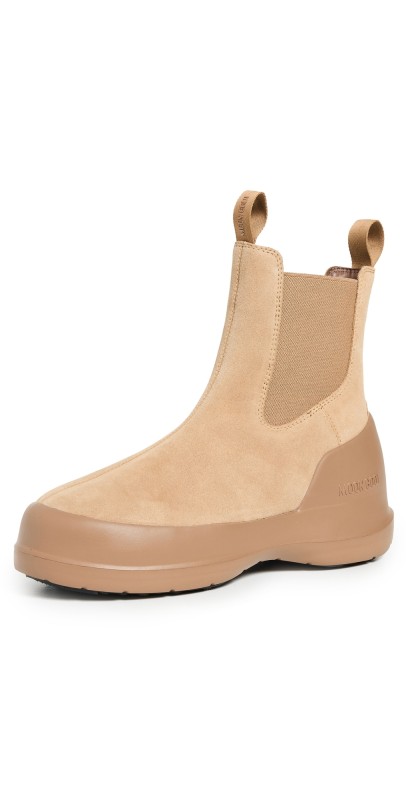 Moon Boot Luna Chelsea Suede Boots Sand