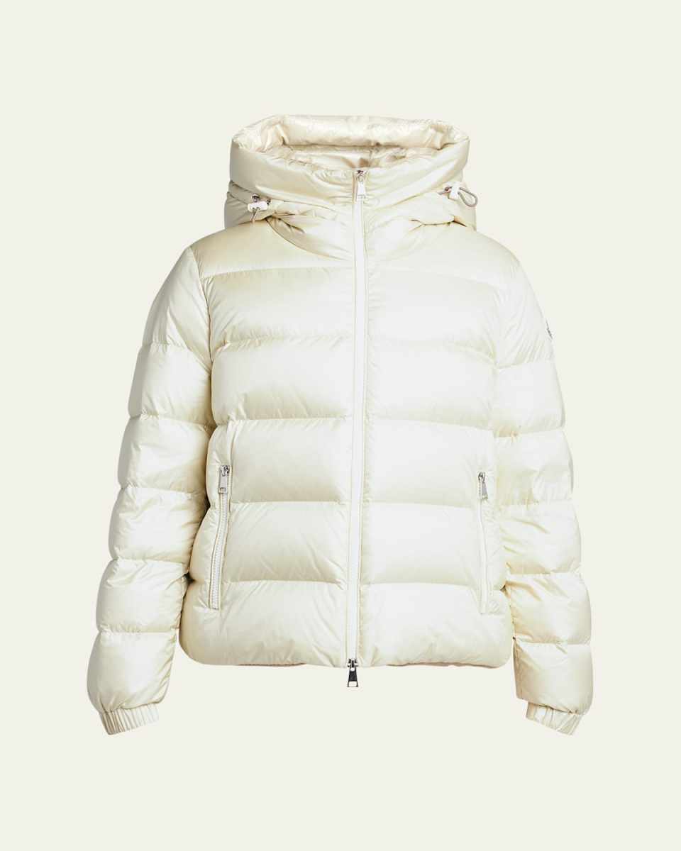 Biron Pearl Effect Nylon Hooded Puffer Jacket