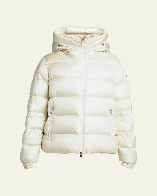 Biron Pearl Effect Nylon Hooded Puffer Jacket