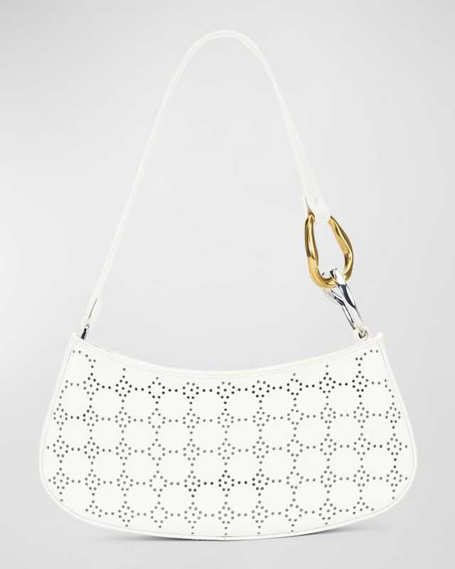 Ollie Perforated Leather Shoulder Bag