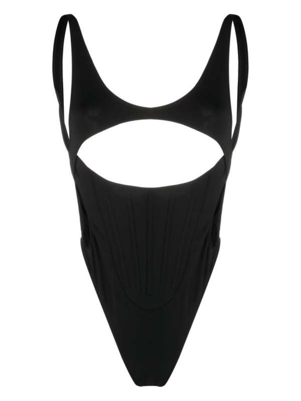 cut-out scoop-neck body