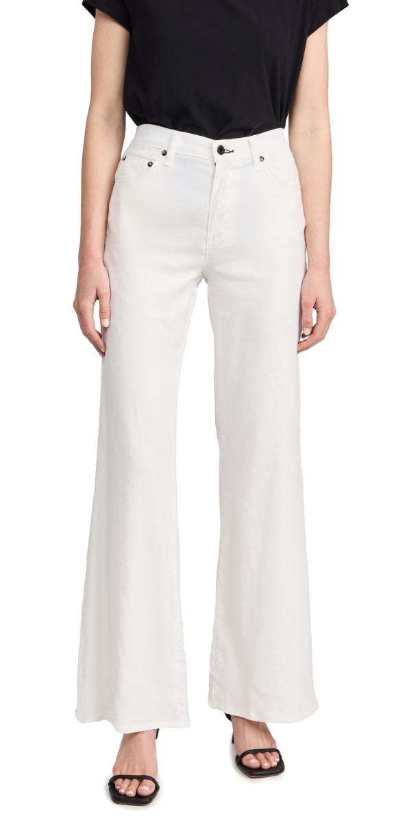 ASKK NY Juniper Wide Leg Jeans Ivory Linen