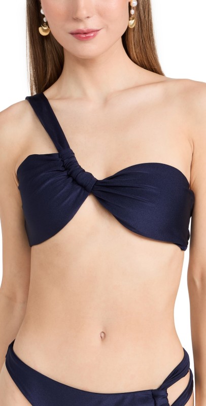 Cult Gaia Charmaine Bandeau Bikini Top Evening Blue