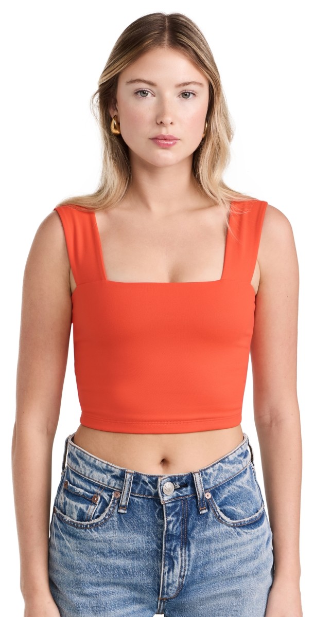 Susana Monaco Wide Strap Top Cherry Tomato