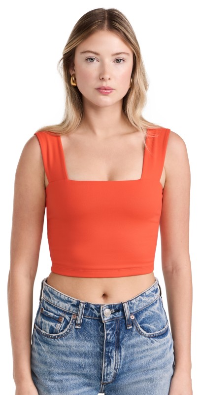 Susana Monaco Wide Strap Top Cherry Tomato