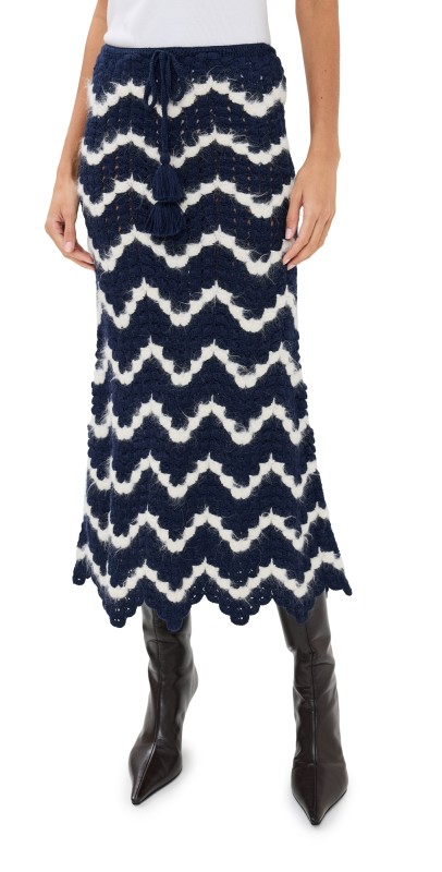 ESCVDO Safi Skirt Ivory/Navy