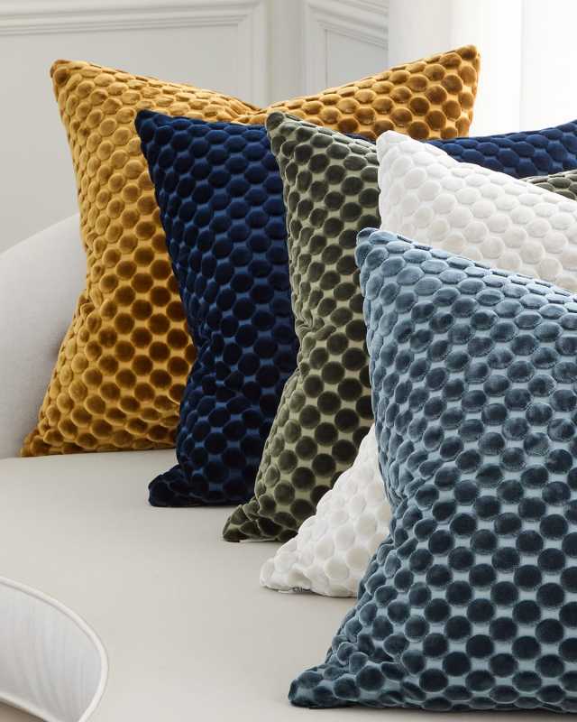 Dance Velvet Polka Dot Decorative Pillow, 24" Square