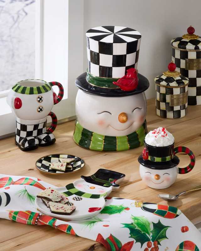 Cozy Christmas Snowman Cookie Jar