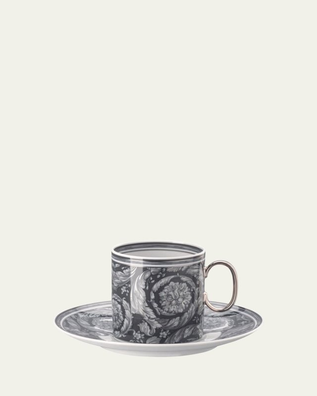 Barocco Haze Coffee Cup & Saucer, 6 oz.
