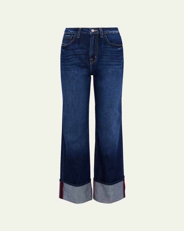 Miley Ultra High Rise Wide-Leg Cuffed Jeans