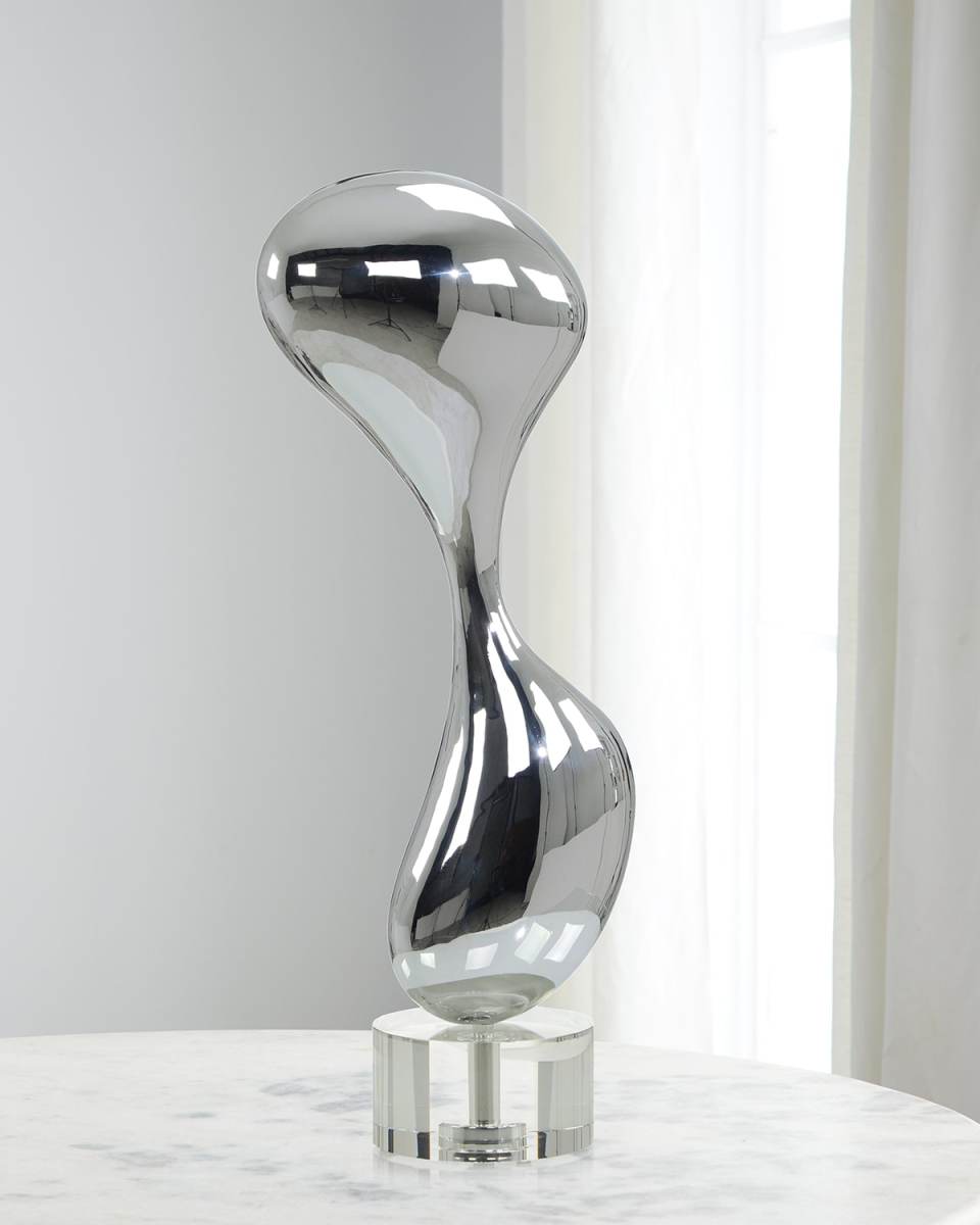 Mirror Chrome Stainless Steel Abstract Sculpture