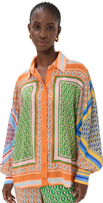 FARM Rio Cashewix Long Sleeve Shirt Cajuix