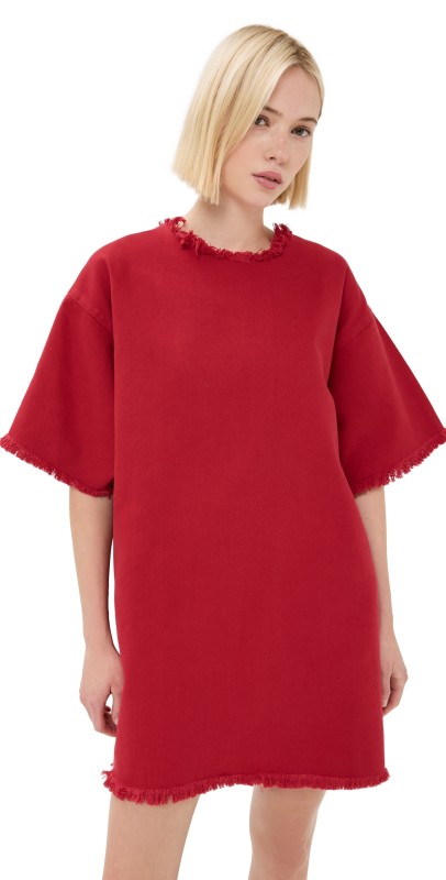 Marques Almeida Oversized T-Shirt Dress Red