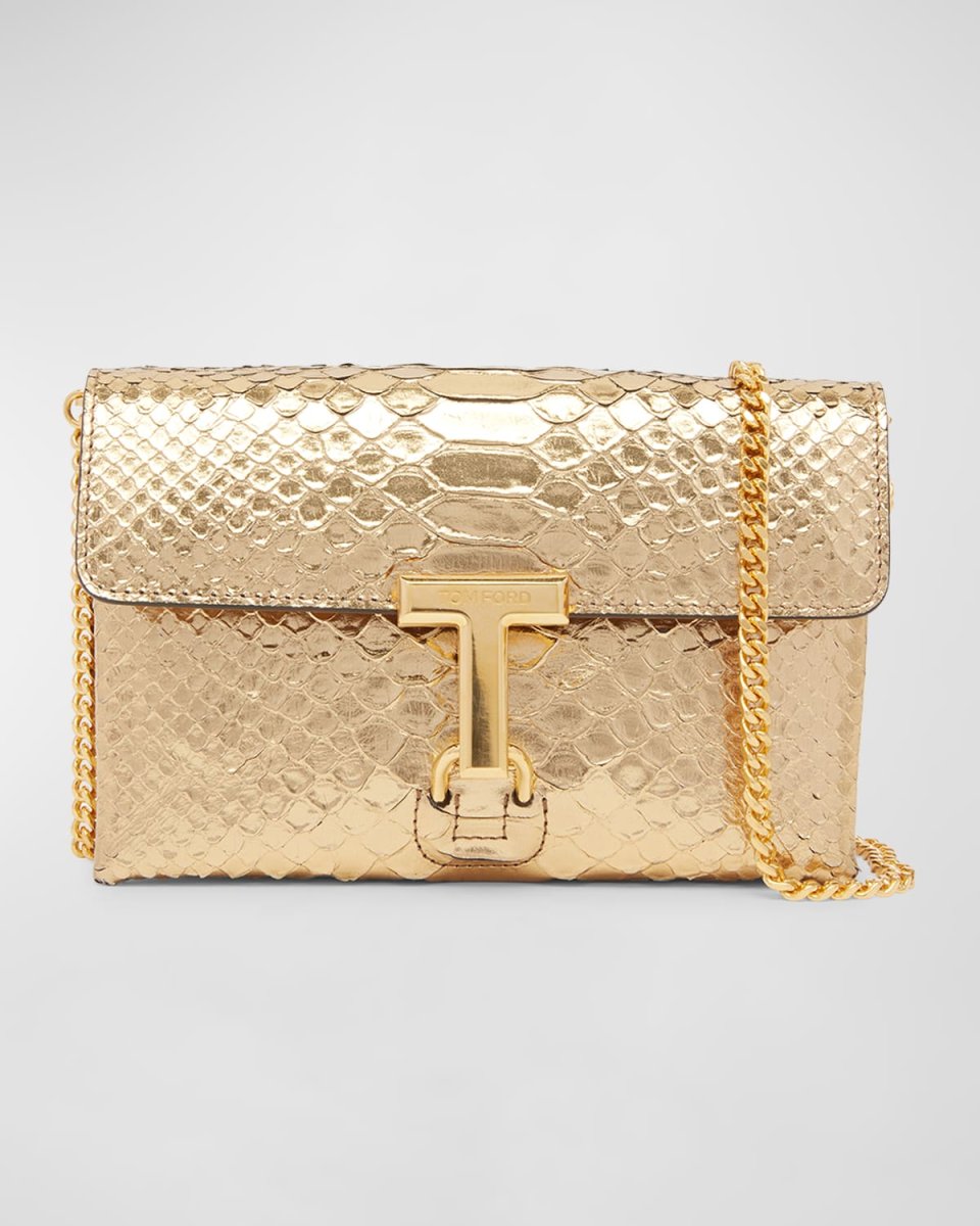 Monarch Mini Bag in Laminated Stamped Python Leather