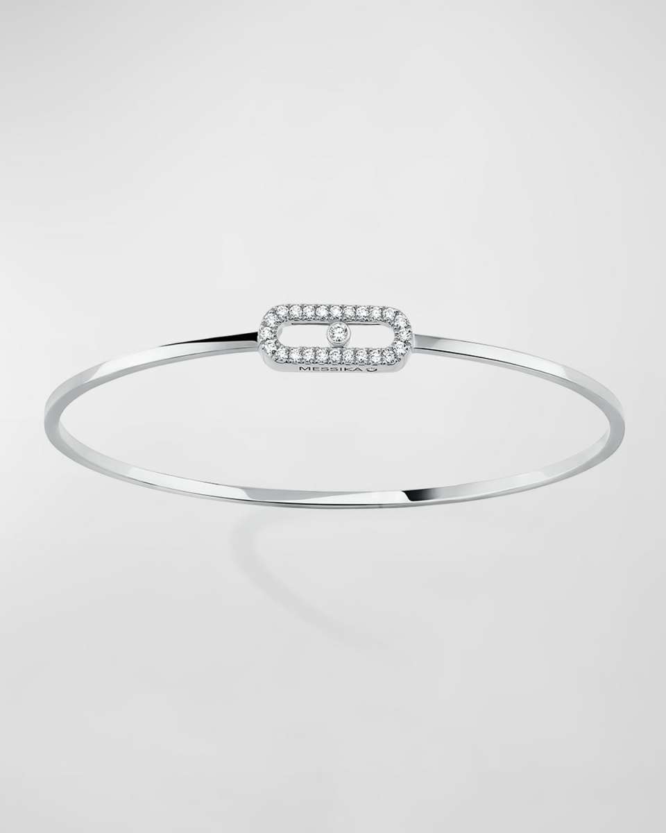 MOVE UNO 18K WHITE GOLD FLEX DIAMOND BRACELET