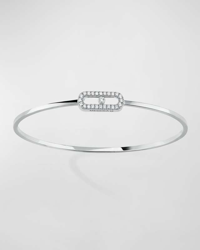 MOVE UNO 18K WHITE GOLD FLEX DIAMOND BRACELET