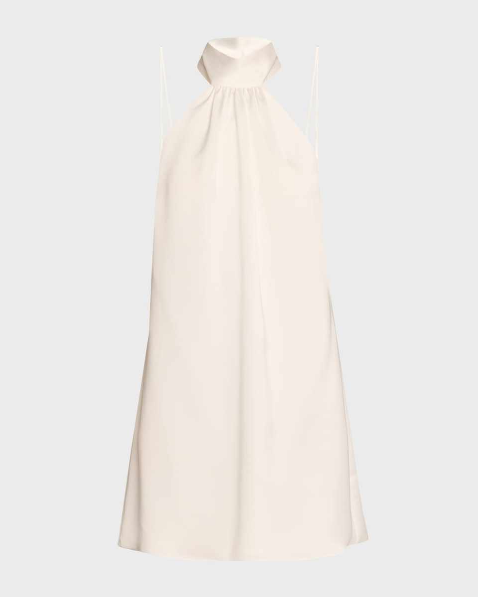 Sam Ruched Halter Mini Dress