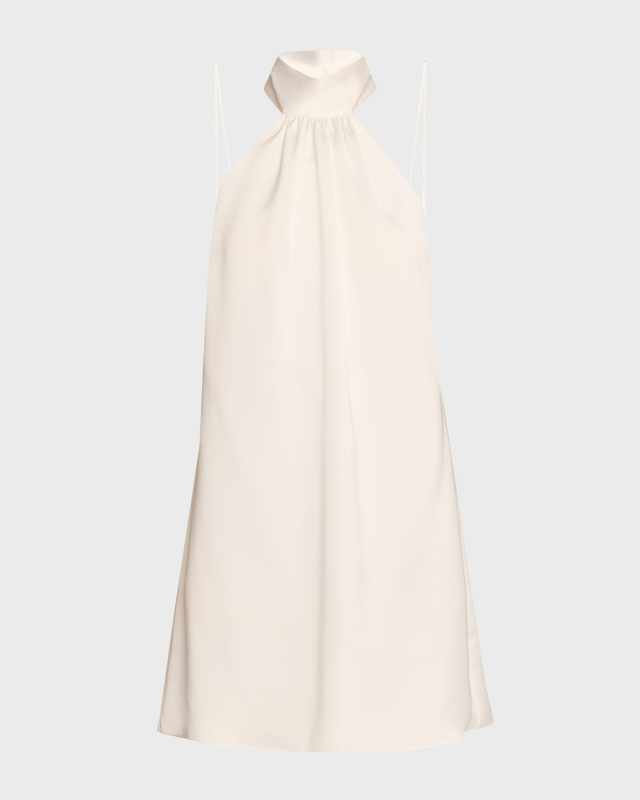 Sam Ruched Halter Mini Dress