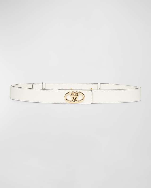 V-Logo Bold Edition Leather Belt