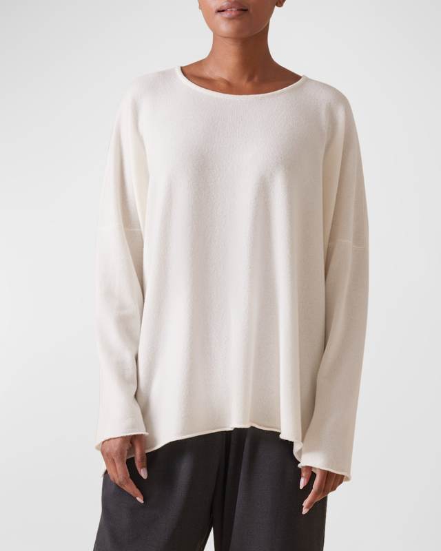 Raw-Edged Cashmere Top