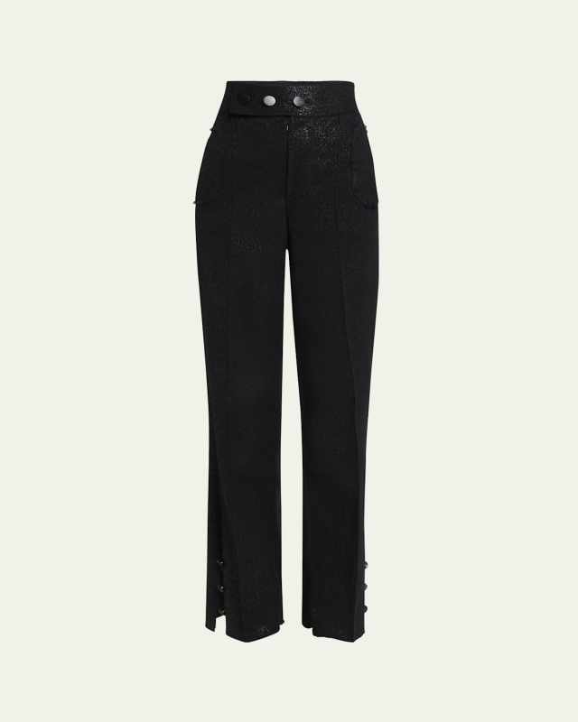 Cashmere High-Rise Trousers