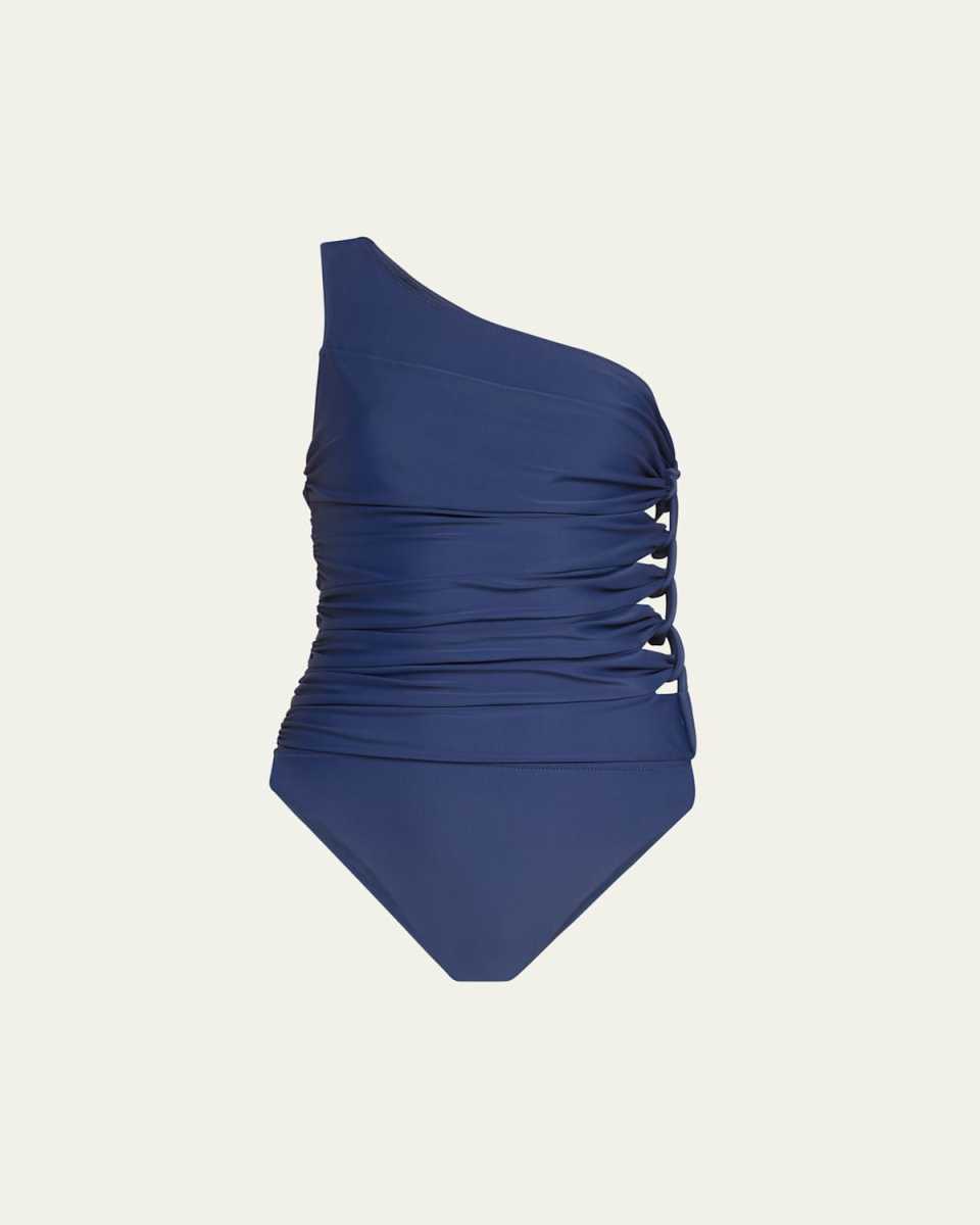 Huntley Corded One-Shoulder One-Piece Swimsuit