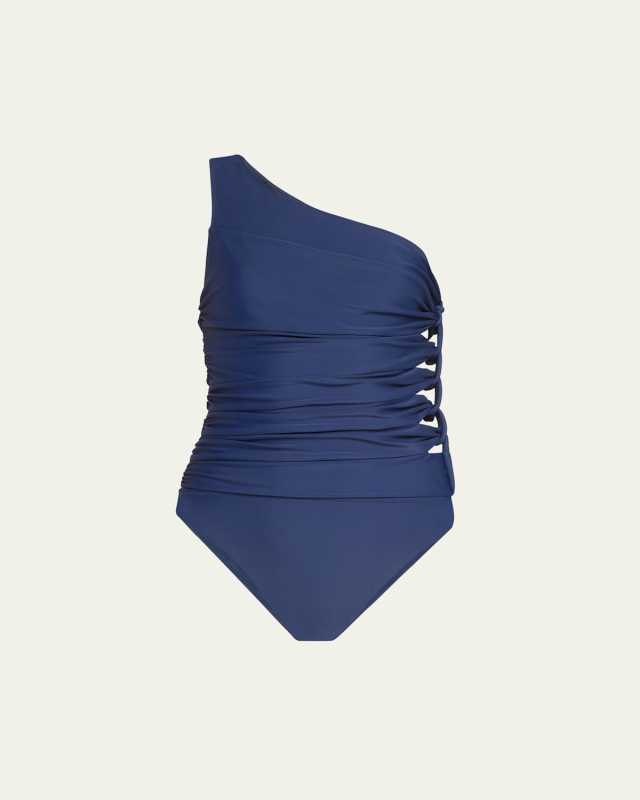 Huntley Corded One-Shoulder One-Piece Swimsuit
