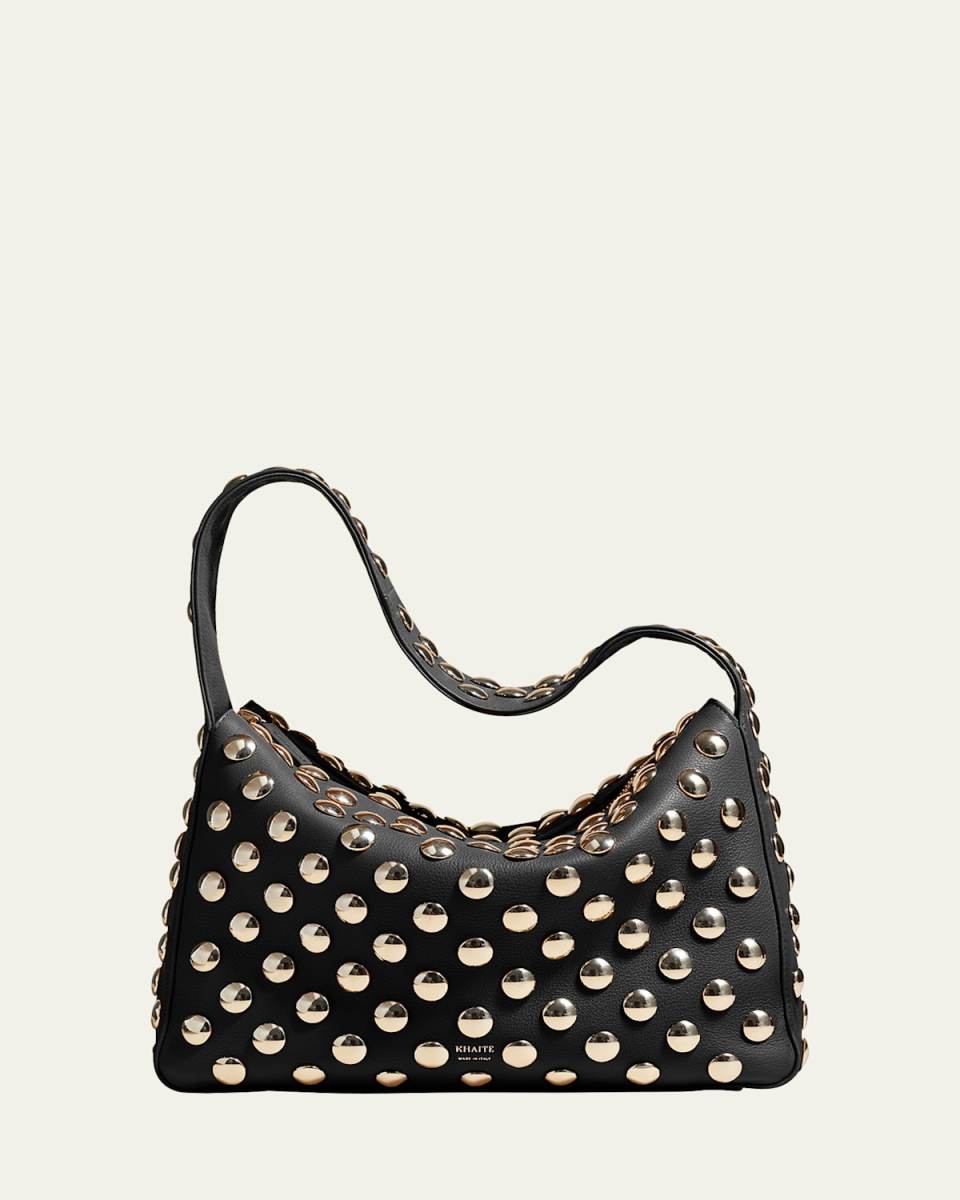 Elena Studded Leather Shoulder Bag