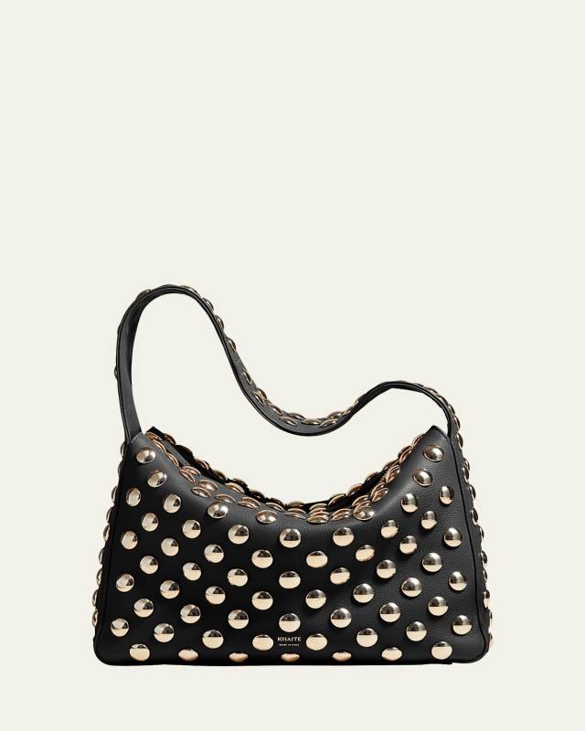 Elena Studded Leather Shoulder Bag