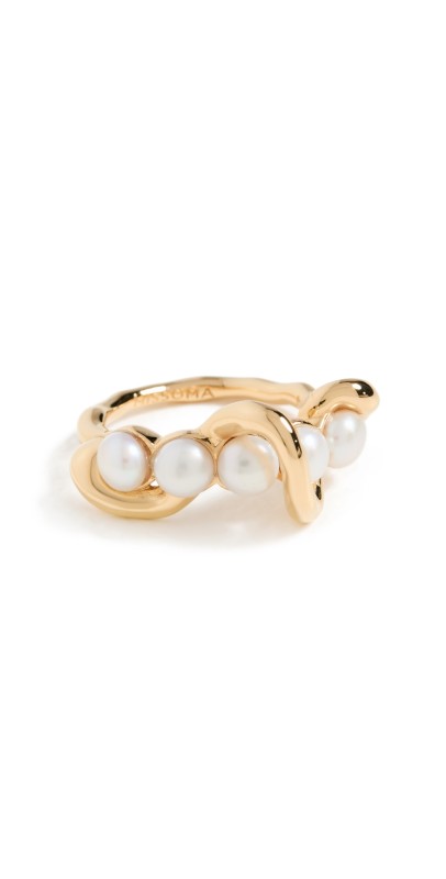 Missoma Molten Pearl Ring Gold