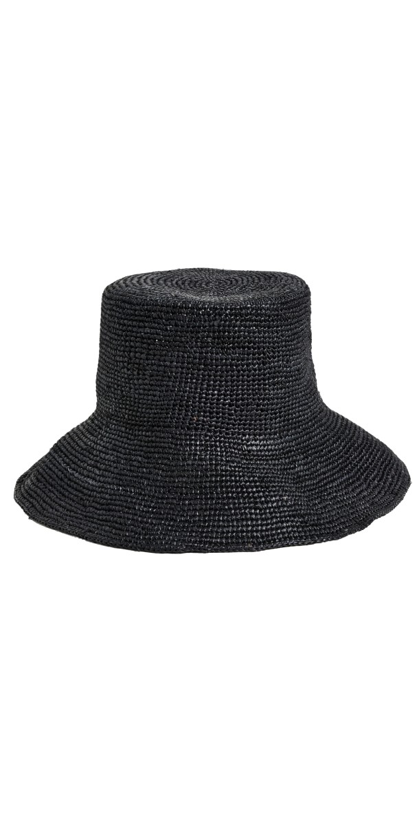 Hat Attack Chic Crochet Bucket Hat Black