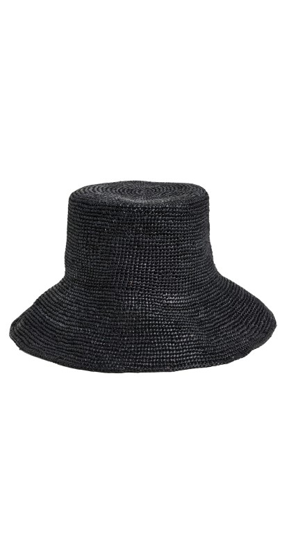 Hat Attack Chic Crochet Bucket Hat Black