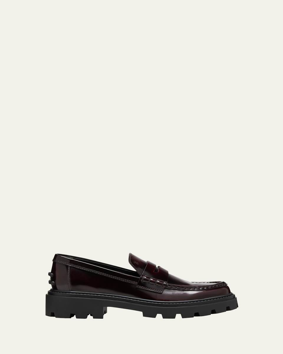 Gomma Casual Leather Penny Loafers