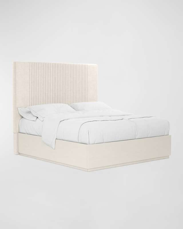 Blanc King Upholstered Panel Bed