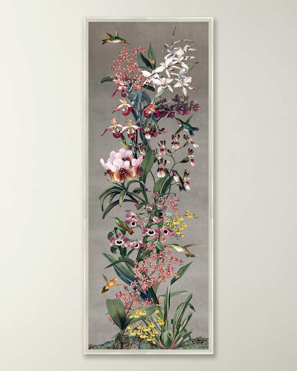Silver Orchid Panel 1 Giclee