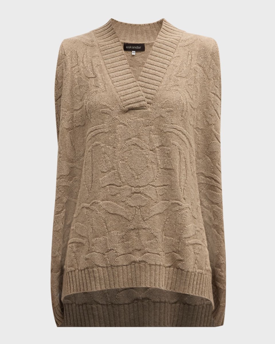 A-Line Sleeveless V-Neck Cashmere Sweater