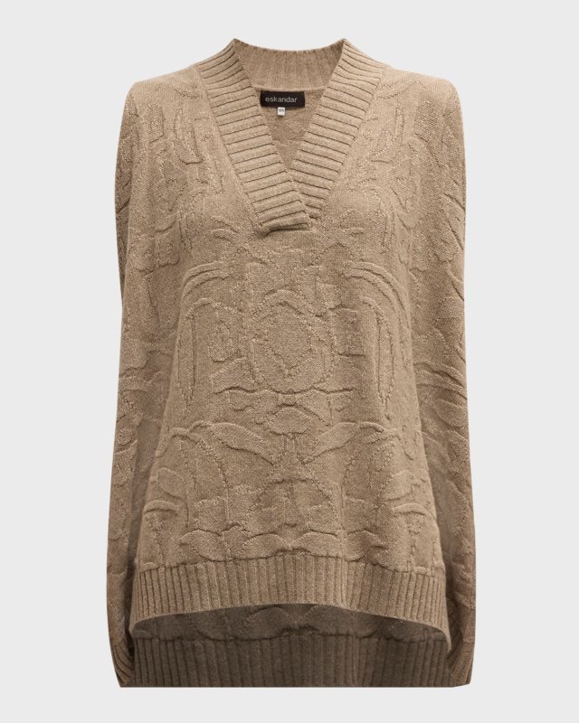 A-Line Sleeveless V-Neck Cashmere Sweater