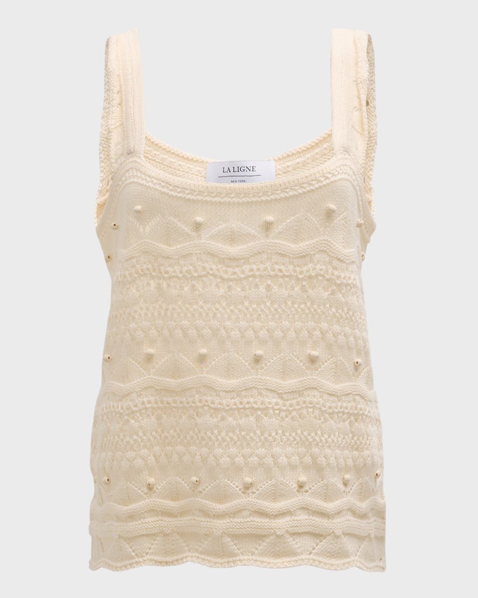 Jane Beaded Crochet Tank Top