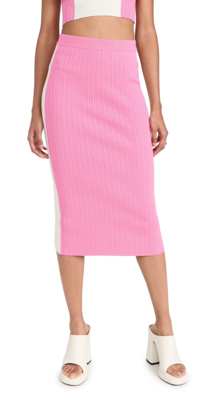 Victor Glemaud Pencil Skirt Pink/White