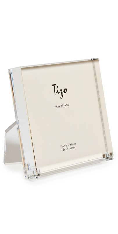 Tizo Design Clear Lucite Frame with Easel Back 5x5 Clear