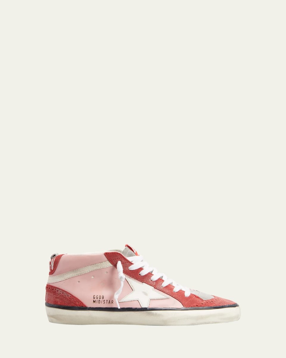 Mid Star Colorblock Wing-Tip Sneakers