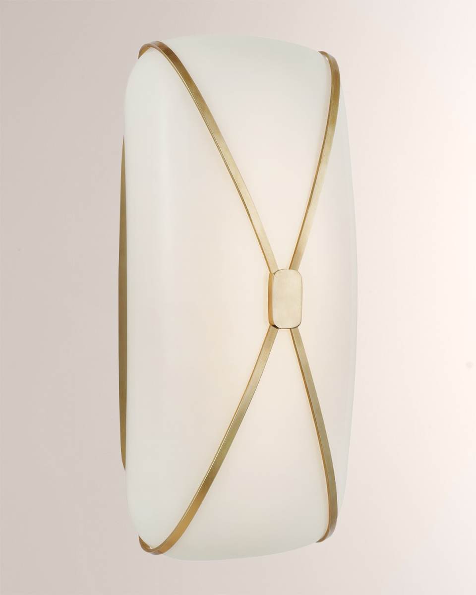 Fondant 13" Linear Sconce in Soft Brass by Julie Neill